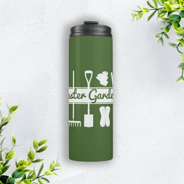 Simple Modern Forest Green Master Gardener Thermal Tumbler (Creator Uploaded)