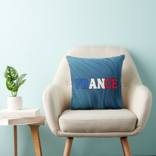 Simple Modern France National Flag Apparel Throw Pillow