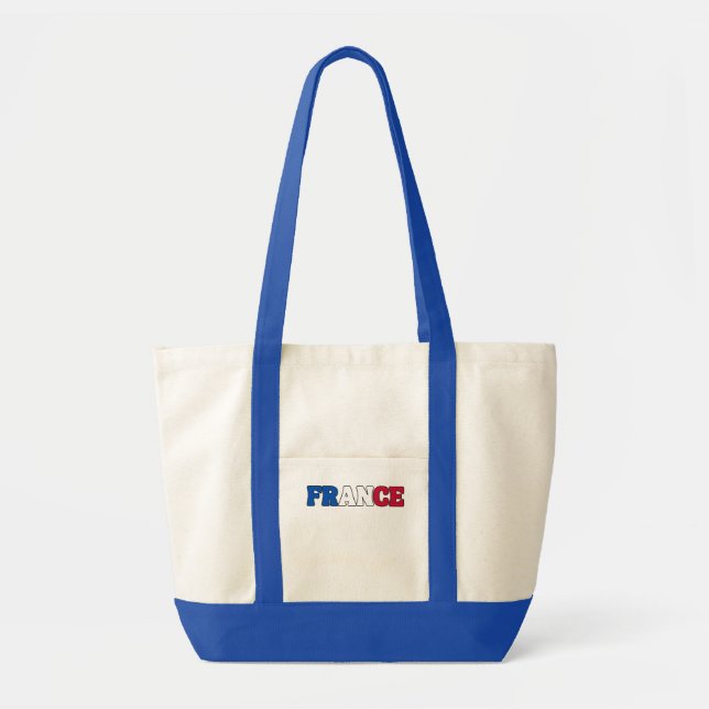 Simple Modern  France National Flag Apparel Tote Bag (Front)
