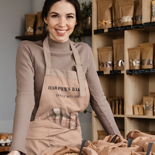 Simple Modern Fresh Bakery Eco Professional Logo Apron