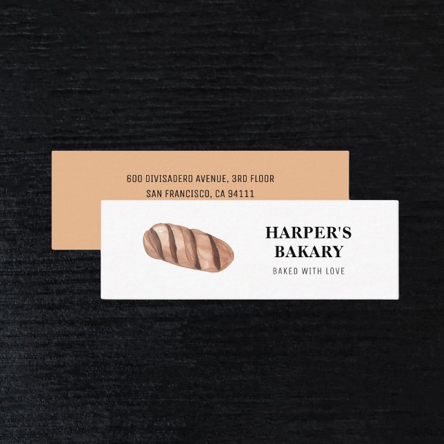 Simple Modern Fresh Bakery Eco Professional Logo Mini Business Card (Creator Uploaded)