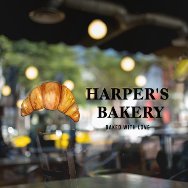 Simple Modern Fresh Bakery Eco Professional Logo Window Cling (Creator Uploaded)