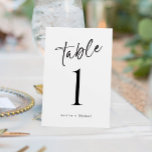 Simple Modern Fun Casual Wedding Table Numbers<br><div class="desc">Simple, Modern Wedding Table Numbers: Use these modern handwriting table numbers at your wedding or event. This design features the word "Table" in a fun, messy handwriting script. It's set in black, but you can change the color to anything you like! Just click "customize more" and click on the element...</div>