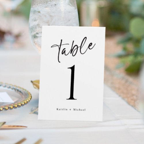 Simple Modern Fun Casual Wedding Table Numbers