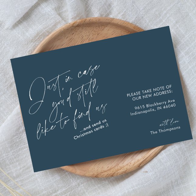 Simple Modern Funny Blue Moving Announcement (Creator Uploaded)