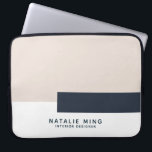 Simple Modern Geometric design Laptop Sleeve<br><div class="desc">Simple Modern Geometric design in pastel rose color and midnight blue. You are welcome to visit my store for more beautiful products.</div>