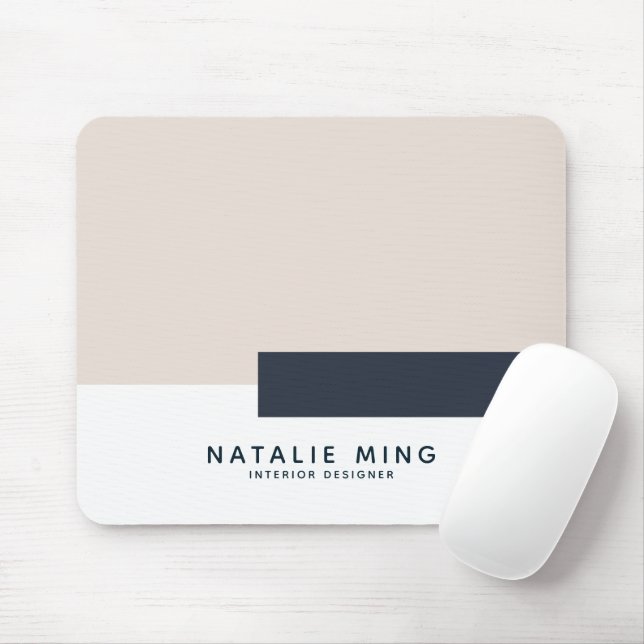 Simple Modern Geometric pastel Mouse Pad (With Mouse)
