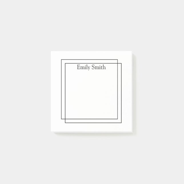 Simple Modern Geometric Pattern Personalized Post-it Notes (Front)