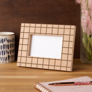 Simple Modern Geometric Pattern Wooden  Engraved Frames