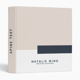 Simple Modern Geometric Professional 3 Ring Binder