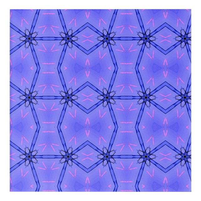 Simple Modern Geometric Wall Art, Violet Pink Acrylic Print (Front)