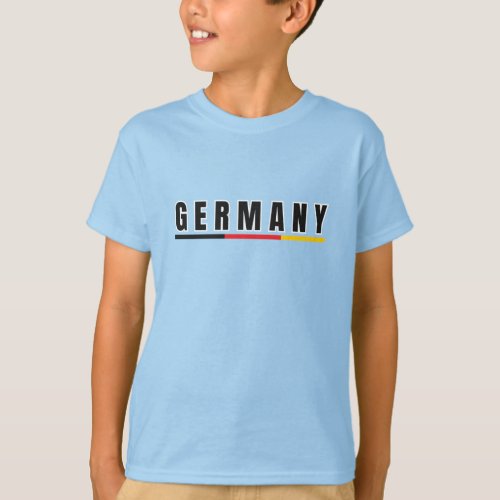 Simple Modern Germania Germany Art Letter Souvenir T_Shirt