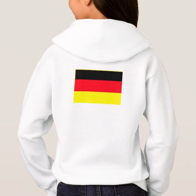 Simple Modern Germany Flag Souvenir , Backside Hoodie (Back)