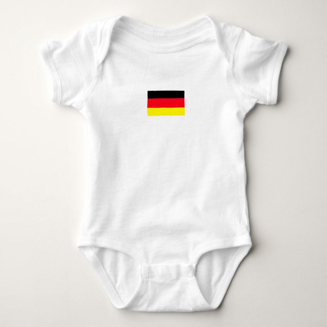 Simple Modern Germany Flag Souvenir Gift Baby Bodysuit (Front)