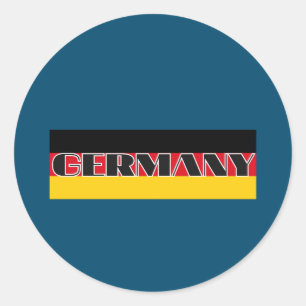 Simple Modern Germany german flag Souvenir Classic Round Sticker