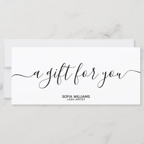 Simple Modern Gift Certificate Gift Card add logo
