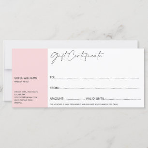 Simple Modern Gift Certificate Gift Card add logo