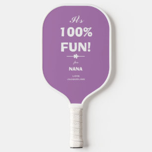 Simple Modern GIFT FOR NANA Chic Script Fun Purple Pickleball Paddle