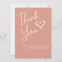 Simple Modern Girl Baby Shower Thank You Card