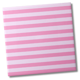 Simple Modern Girly Pink Stripe Pattern Ceramic Tile