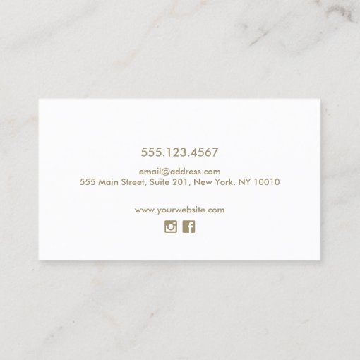 Simple Modern Gold Border Business Card Zazzle