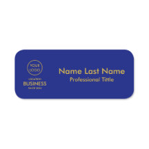 Simple Modern Gold Business Logo Blue