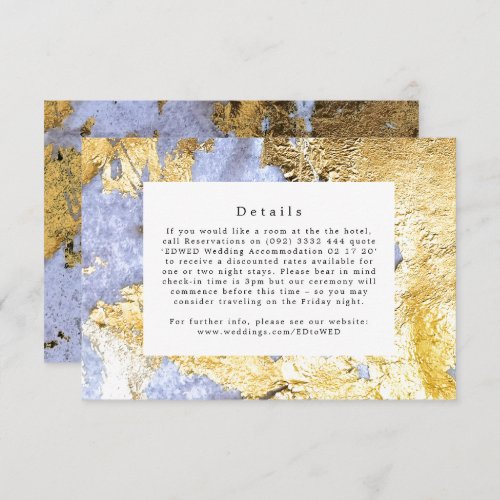 Simple Modern Gold Flake Foil Wedding RSVP Card