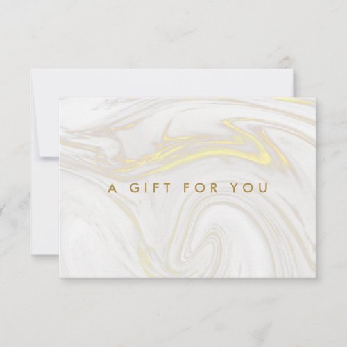 Simple Modern Gold Marble Gift Certificate