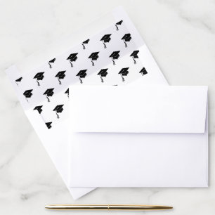 Simple Modern Grad Hat and Tassel Graduation Envelope Liner