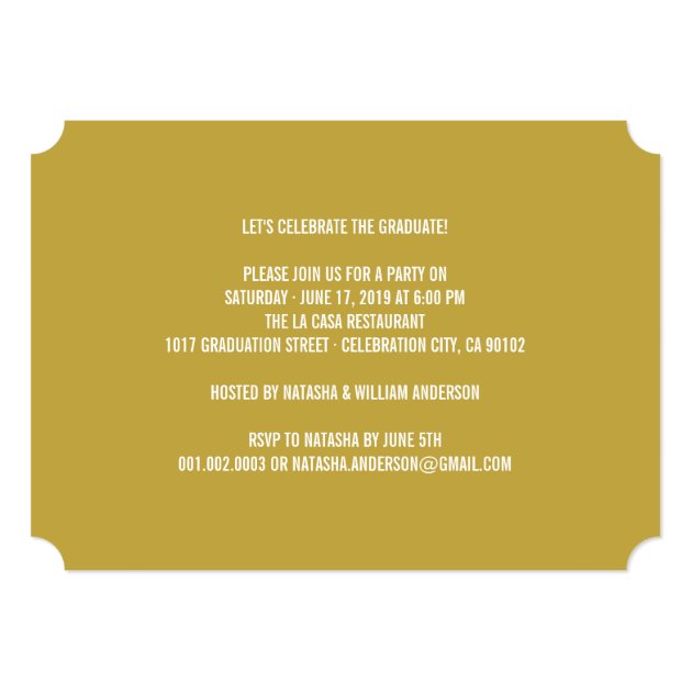 Simple Modern GRAD Overlay Graduation Announcement