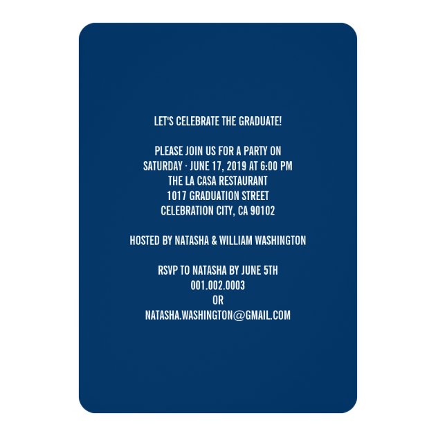 Simple Modern GRAD Overlay Graduation Announcement