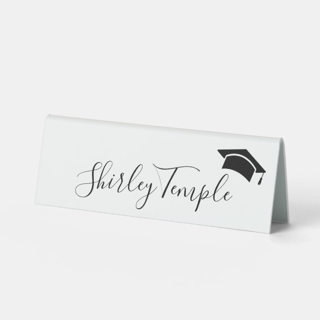 Simple Modern Graduate Custom Drink Table Tent (Front)