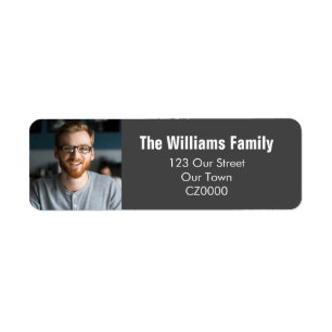 Simple Modern Graduate Photo Address Label