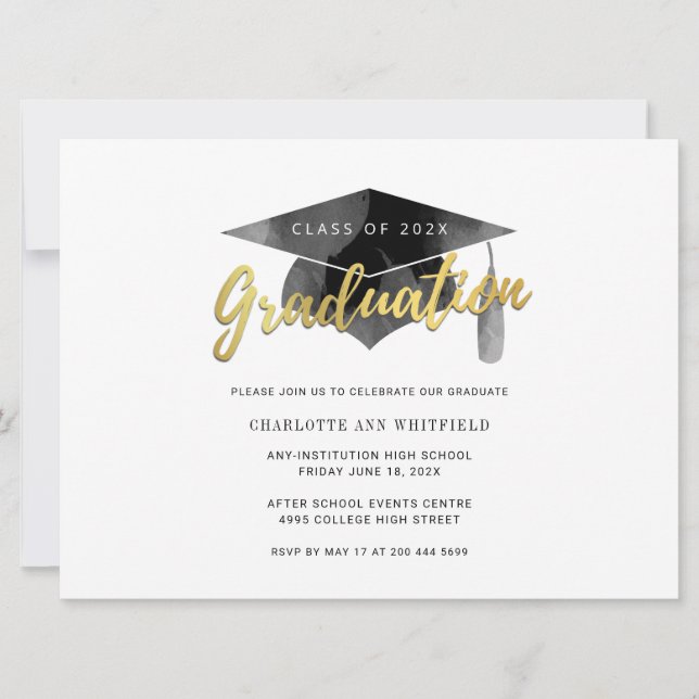 Simple Modern Graduation 2026 Party Invitation (Front)