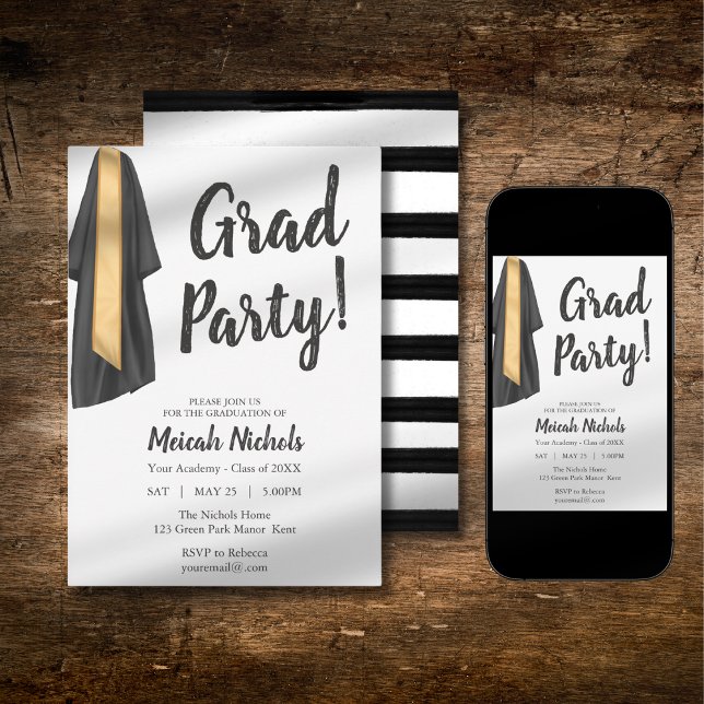 Simple Modern Graduation High School ColIege Invitation (Creator Uploaded)
