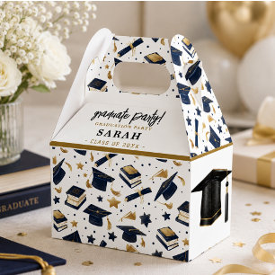 Simple Modern Graduation Party Favor Boxes