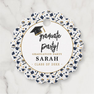 Simple Modern Graduation Party  Favor Tags