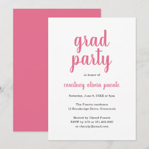 Simple Modern Graduation Party Invitation