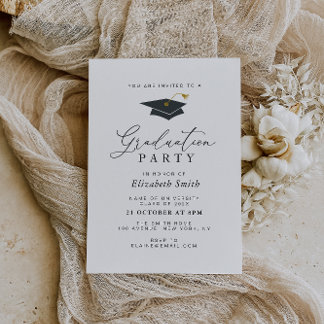 simple modern graduation party invitation