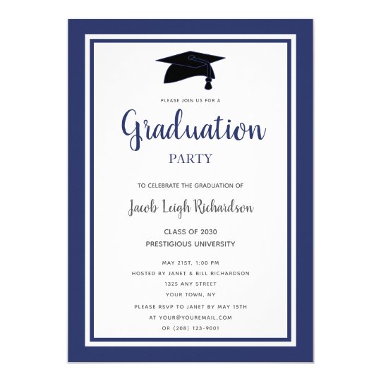 Simple Modern Graduation Party Invitation 1284