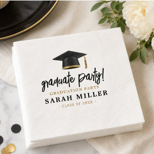 Simple Modern Graduation Party Napkins