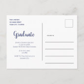 Simple Modern Graduation Save The Date Announcement Postcard (Back)