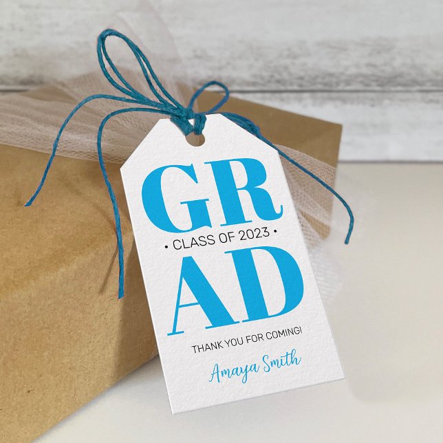 Simple Modern Graduation Thank You Gift Tag (Creator Uploaded)