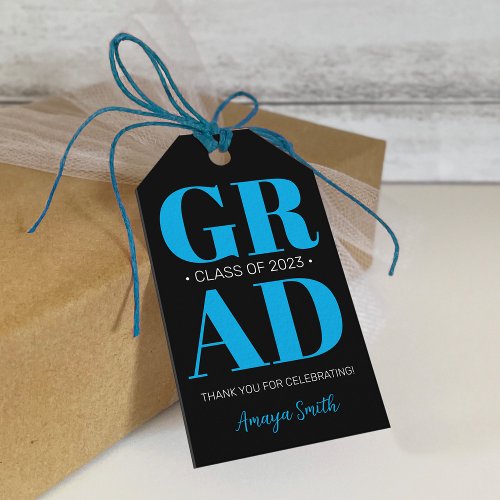 Simple Modern Graduation Thank You Gift Tag