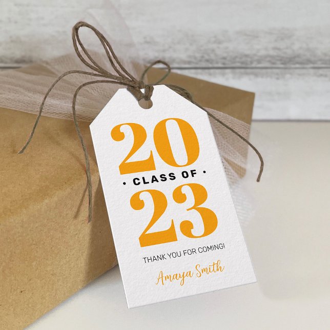 Simple Modern Graduation Thank You Gift Tag (Creator Uploaded)