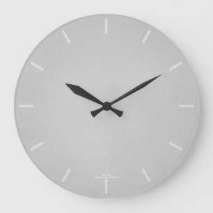 Simple Modern Grainy Gray Large Clock