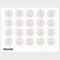Simple Modern Gray Monogram Mix Match Wedding Classic Round Sticker ...