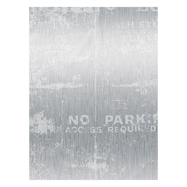 Simple modern gray no parking tablecloths  (Front)