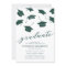 Simple Modern Green Graduation Party Invitations