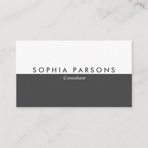 Simple Modern Grey and White Professional Business Card